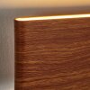 Mosambik Wandleuchte LED Braun, Holz dunkel, Nickel-Matt, 1-flammig