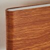 Mosambik Wandleuchte LED Braun, Holz dunkel, Nickel-Matt, 1-flammig
