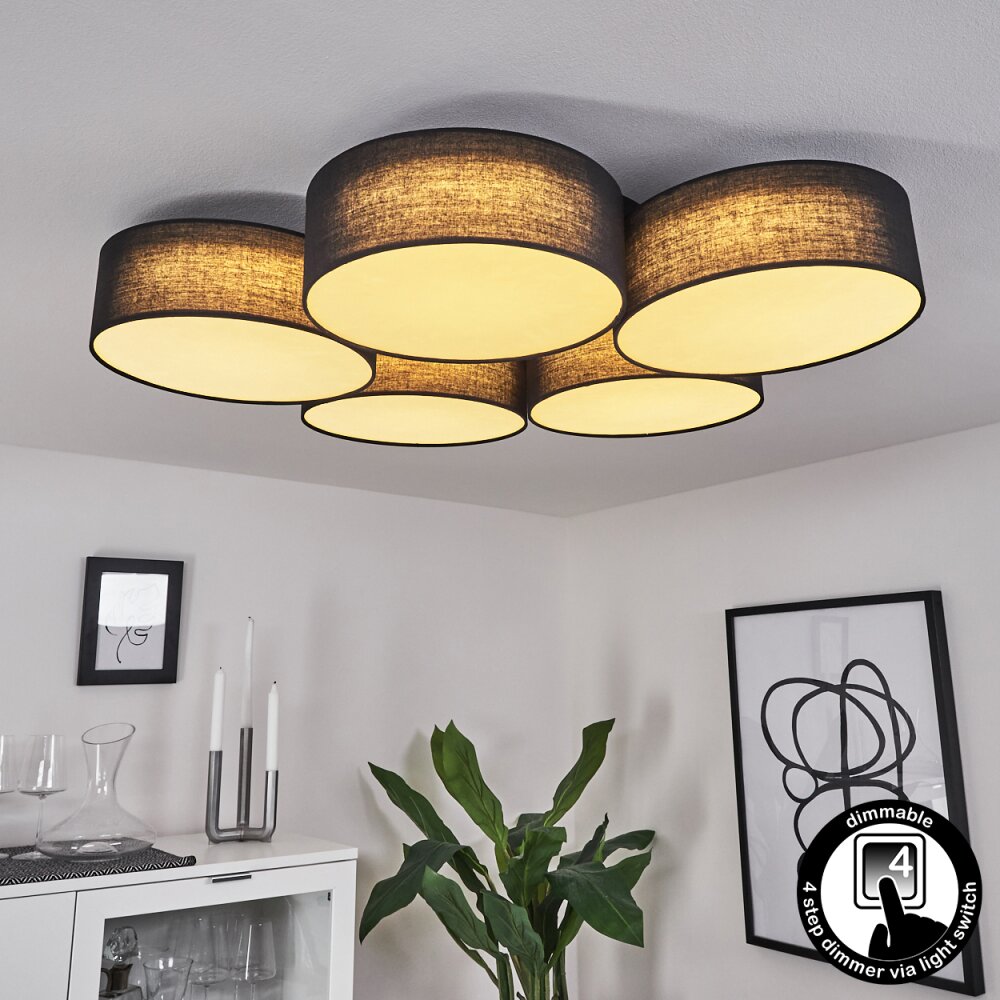 Purus Deckenleuchte LED Schwarz, 1-flammig main product photo