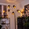Bathinda Stehleuchte Kupferfarben, Schwarz, 5-flammig