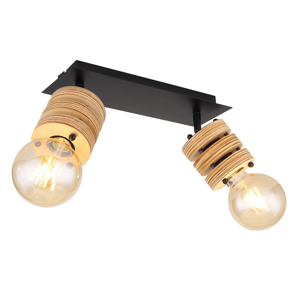 Globo ANGELINE Deckenleuchte Schwarz, 2-flammig main product photo
