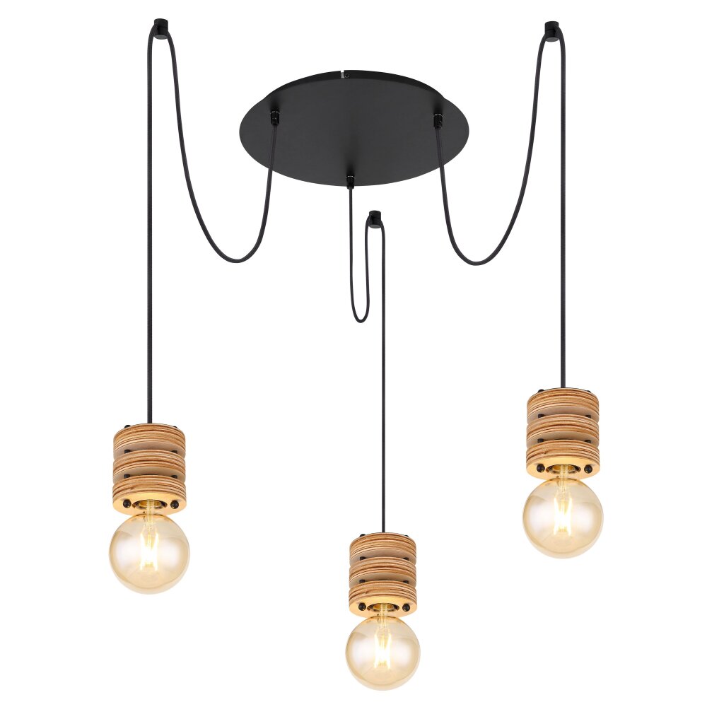 Globo ANGELINE Hängeleuchte Schwarz, 3-flammig main product photo