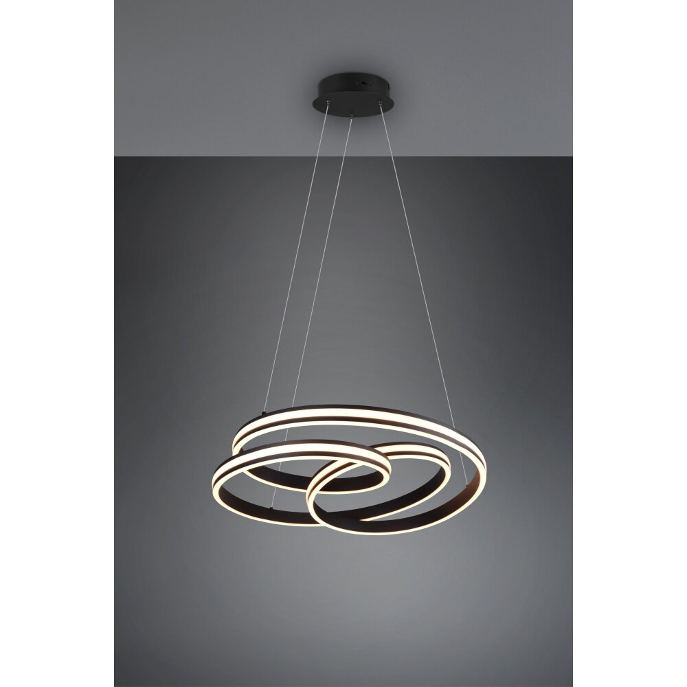 Trio Leuchten NURIA Pendelleuchte LED Schwarz, 1-flammig main product photo