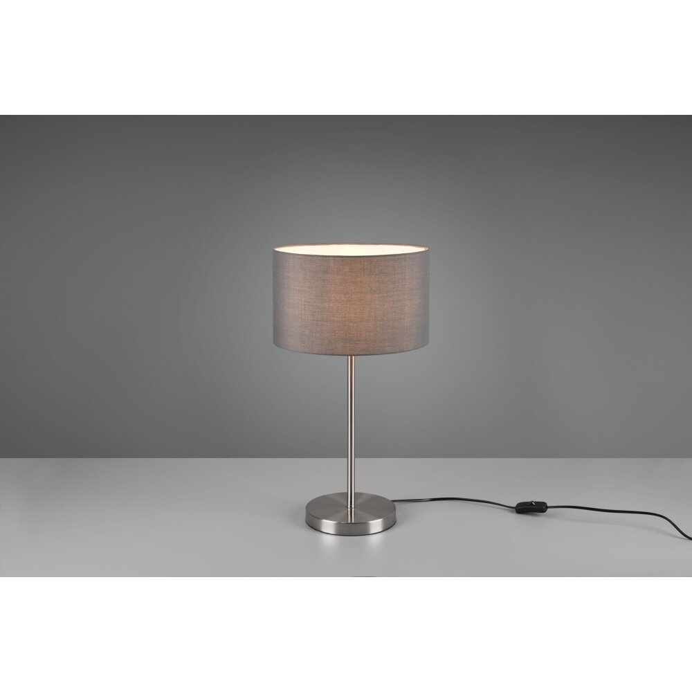 Trio Leuchten Hotel Tischleuchte Nickel-Matt, 1-flammig main product photo