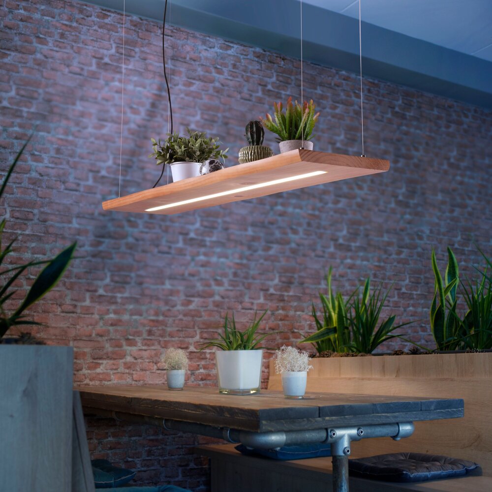 Paul Neuhaus PALMA Pendelleuchte LED Naturfarben, Schwarz, 1-flammig, Fernbedienung main product photo
