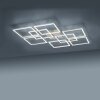 Paul Neuhaus Q-INIGO Deckenleuchte LED Stahl gebürstet, 7-flammig, Fernbedienung