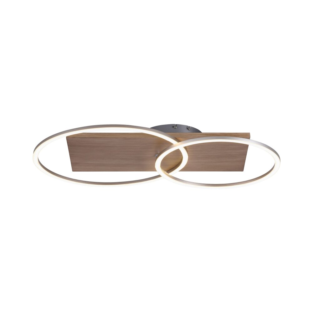 Paul Neuhaus PALMA Deckenleuchte LED Naturfarben, Stahl gebürstet, 2-flammig, Fernbedienung main product photo
