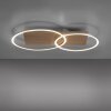 Paul Neuhaus PALMA Deckenleuchte LED Naturfarben, Stahl gebürstet, 2-flammig, Fernbedienung