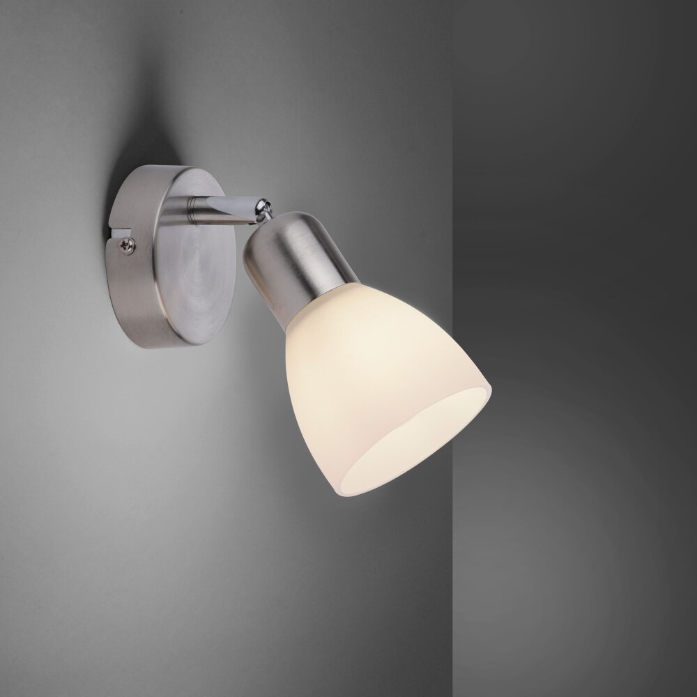 Leuchten Direkt KARO Wandleuchte Stahl gebürstet, 1-flammig main product photo