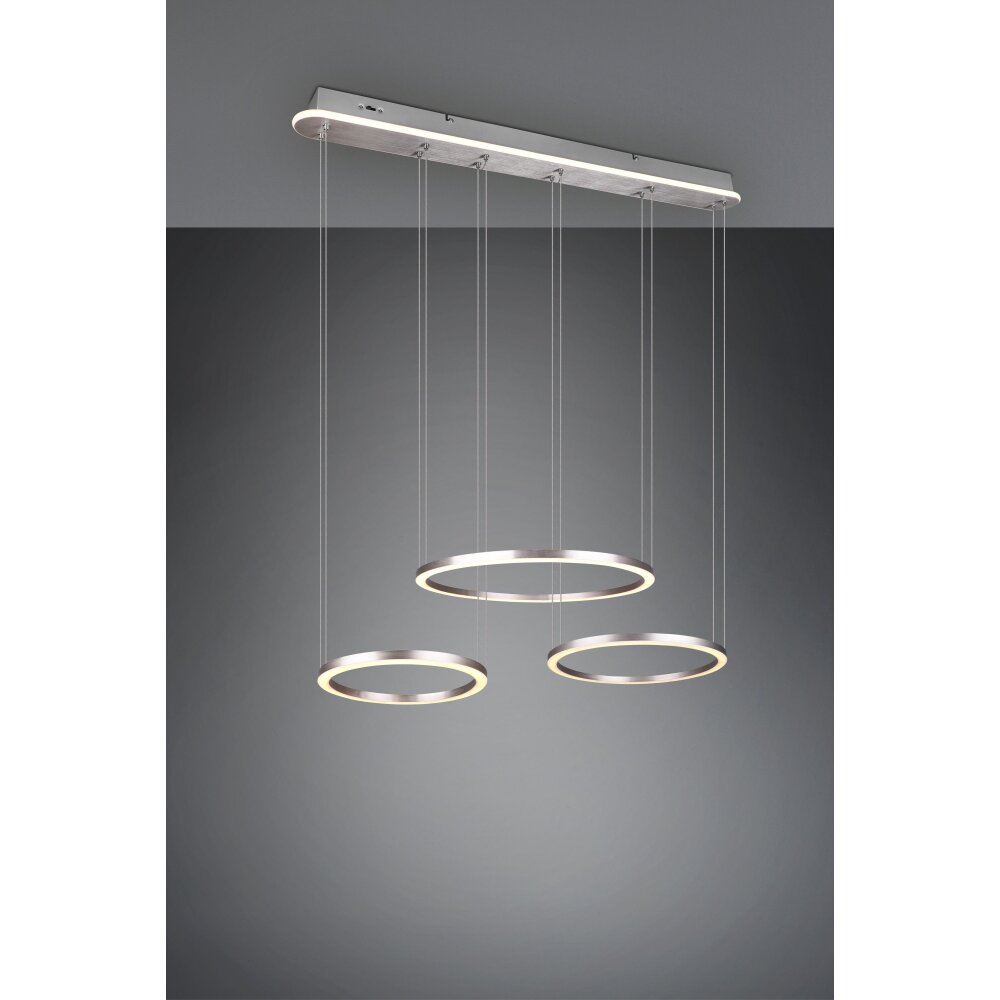 Trio Leuchten Morrison Pendelleuchte LED Nickel-Matt 323610307