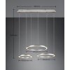 Trio Leuchten Morrison Pendelleuchte LED Nickel-Matt, 1-flammig