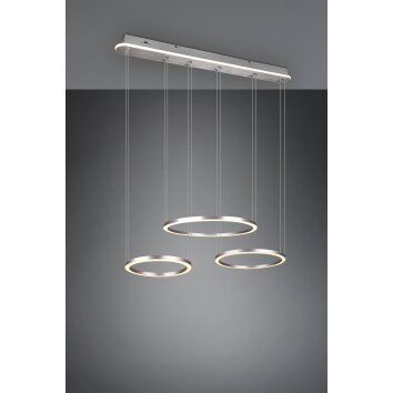 Trio Leuchten Morrison Pendelleuchte LED Nickel-Matt, 1-flammig