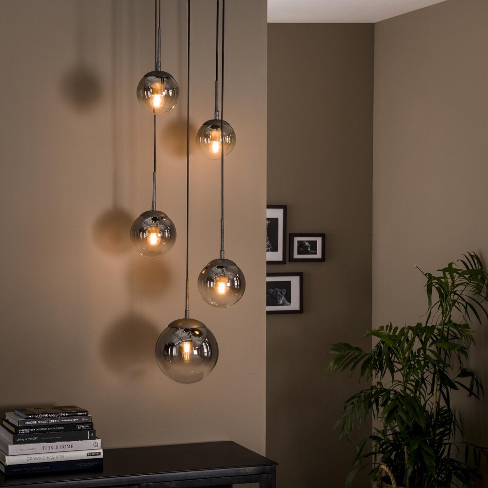 Eidanger Hängeleuchte Altsilber, 5-flammig main product photo