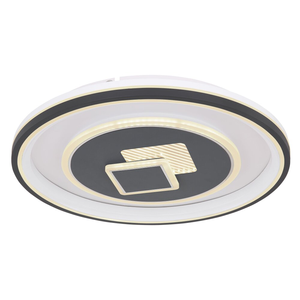 Globo SUNDI Deckenleuchte LED Schwarz, Weiß, 1-flammig, Fernbedienung main product photo