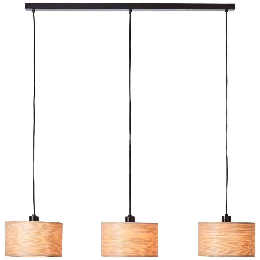 Brilliant Leuchten Romm Pendelleuchte Schwarz, 3-flammig main product photo