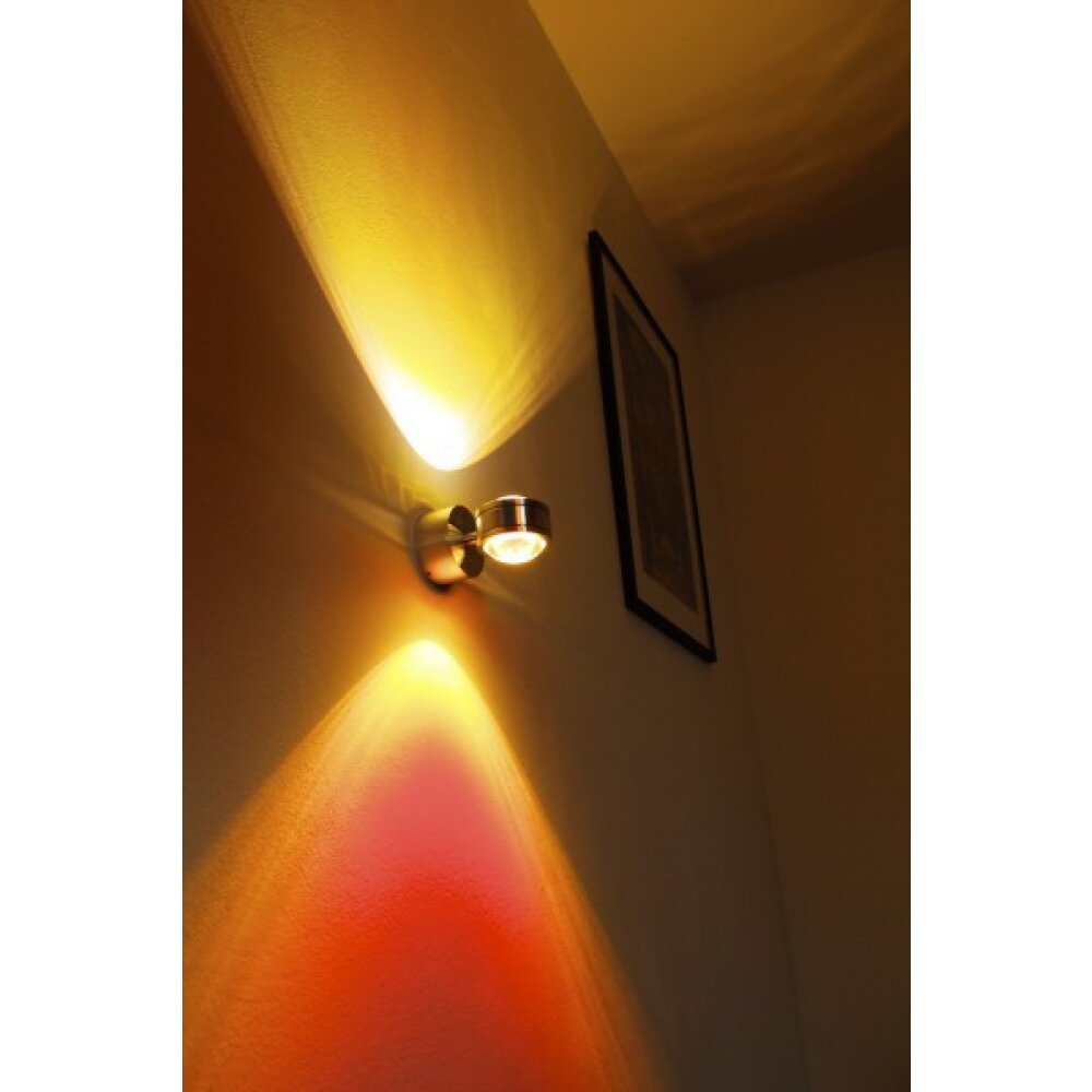 Indore Wandleuchte LED Aluminium H349-gelb-rot-Linse