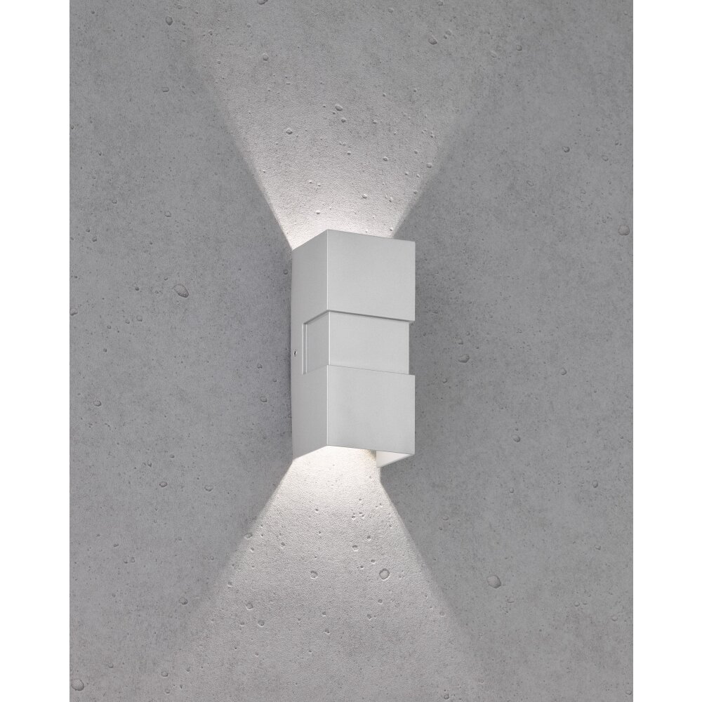 Fischer & Honsel Oslo Außenwandleuchte LED Silber, 2-flammig main product photo