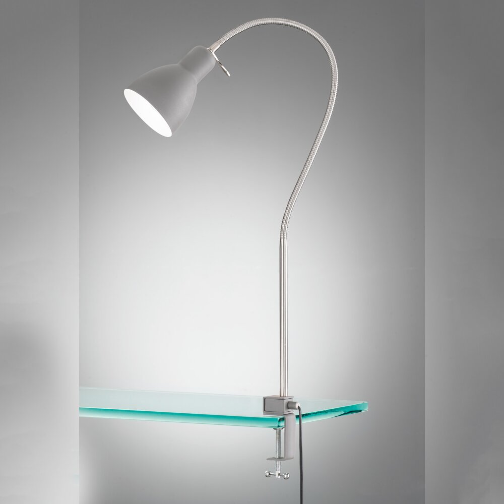Fischer & Honsel Lolland Klemmleuchte Grau, 1-flammig main product photo