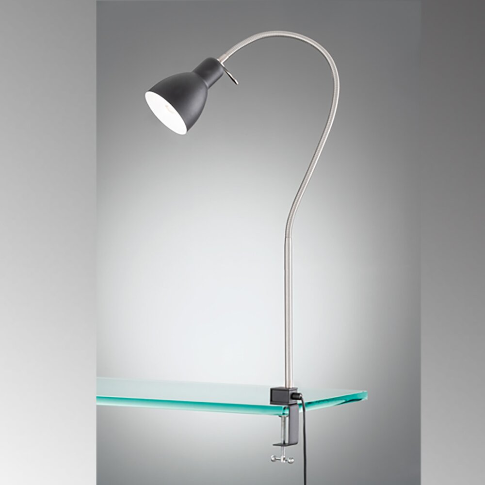 Fischer & Honsel Lolland Klemmleuchte Schwarz, 1-flammig main product photo
