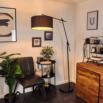 Chassagne Bogenstehlampe Schwarz, 1-flammig