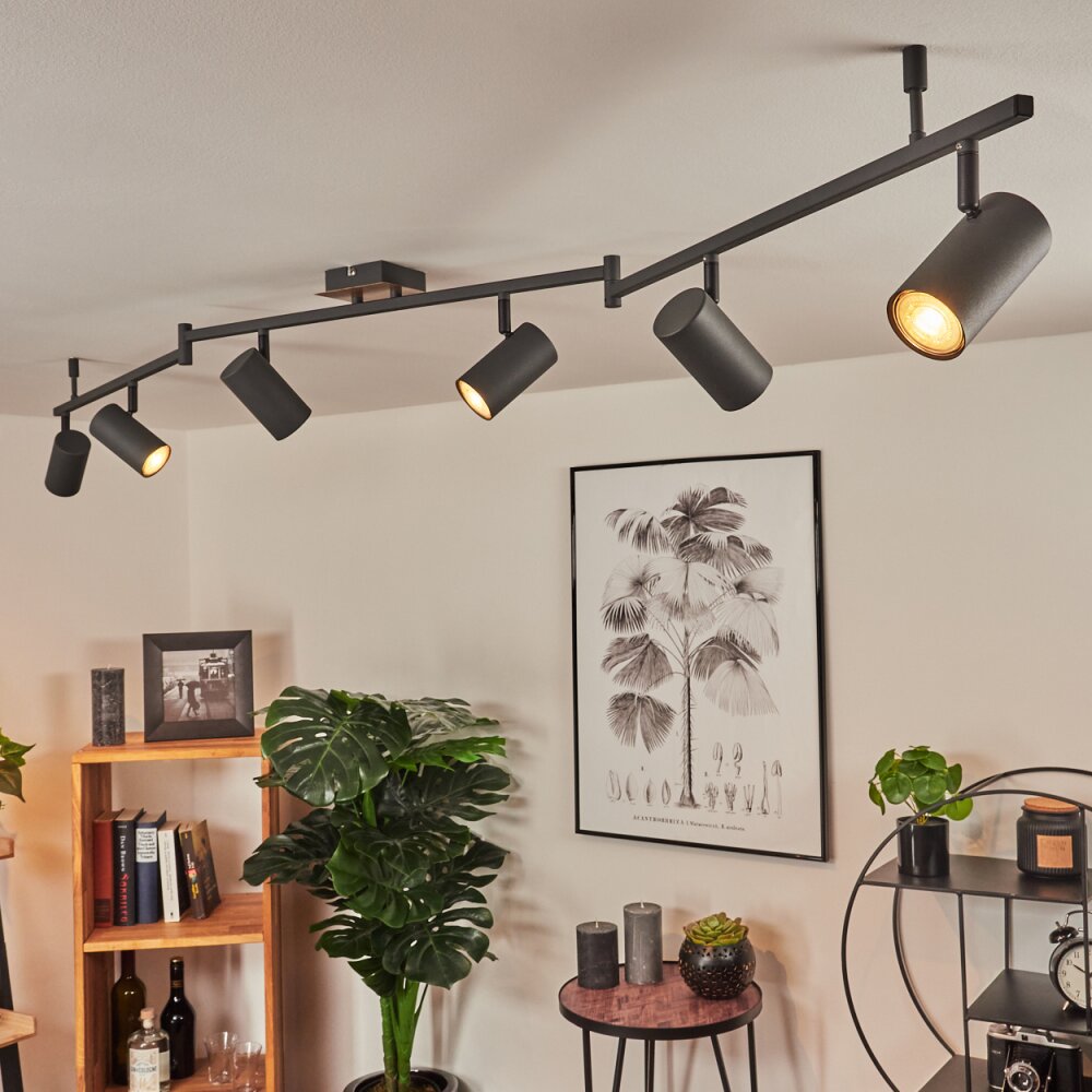Javel Deckenleuchte Braun, Grau, Holzoptik, Schwarz, 6-flammig main product photo