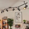 Javel Deckenleuchte Braun, Grau, Holzoptik, Schwarz, 6-flammig