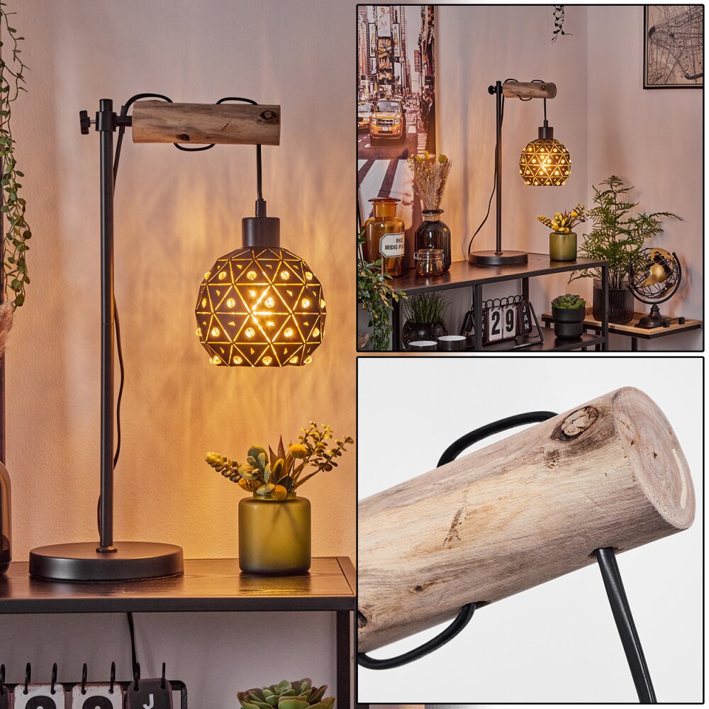 Sunasau Tischleuchte Naturfarben, Schwarz, 1-flammig main product photo