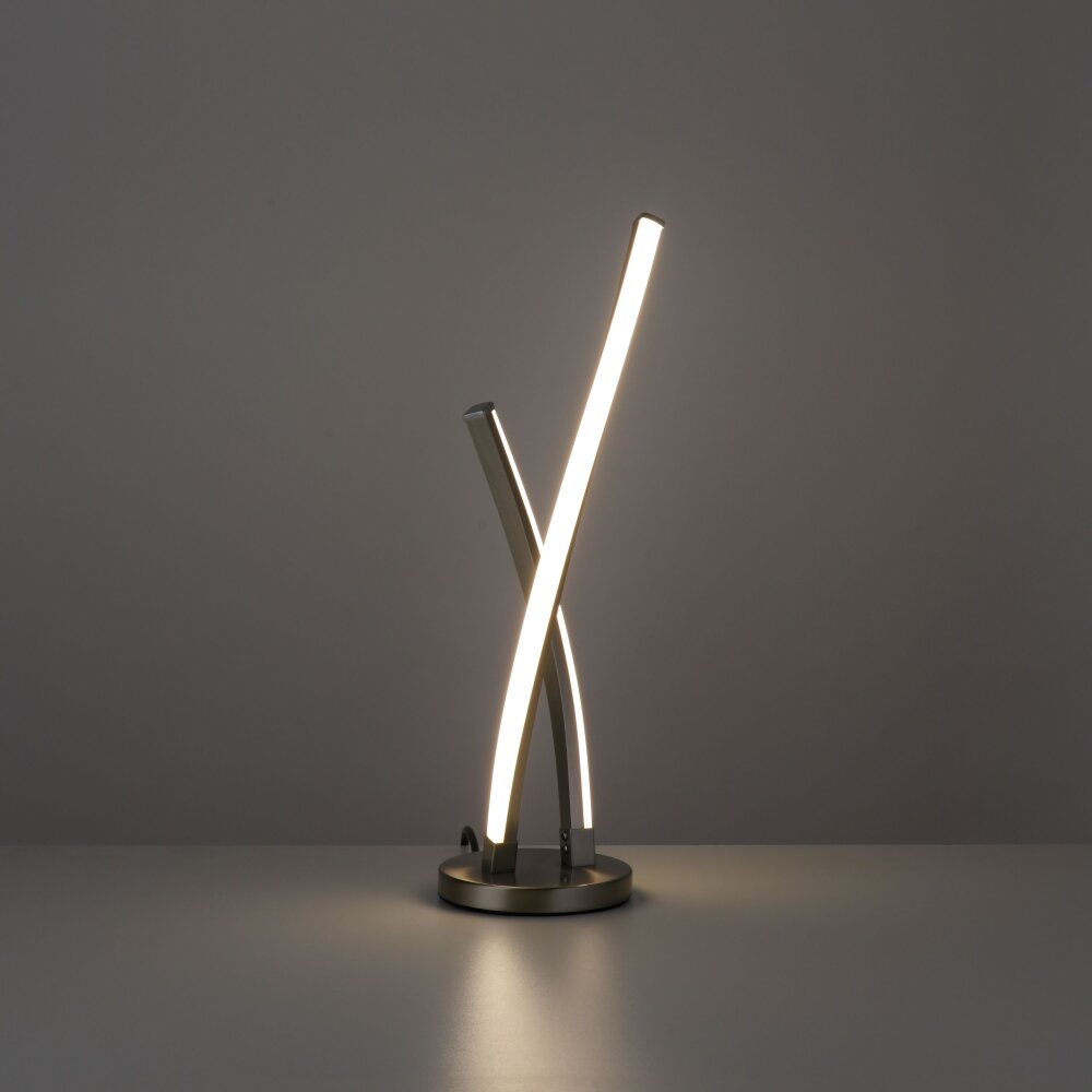 Leuchten Direkt LOLAsmart-SWING Tischleuchte LED Stahl gebürstet 11991-55 | Tischlampen