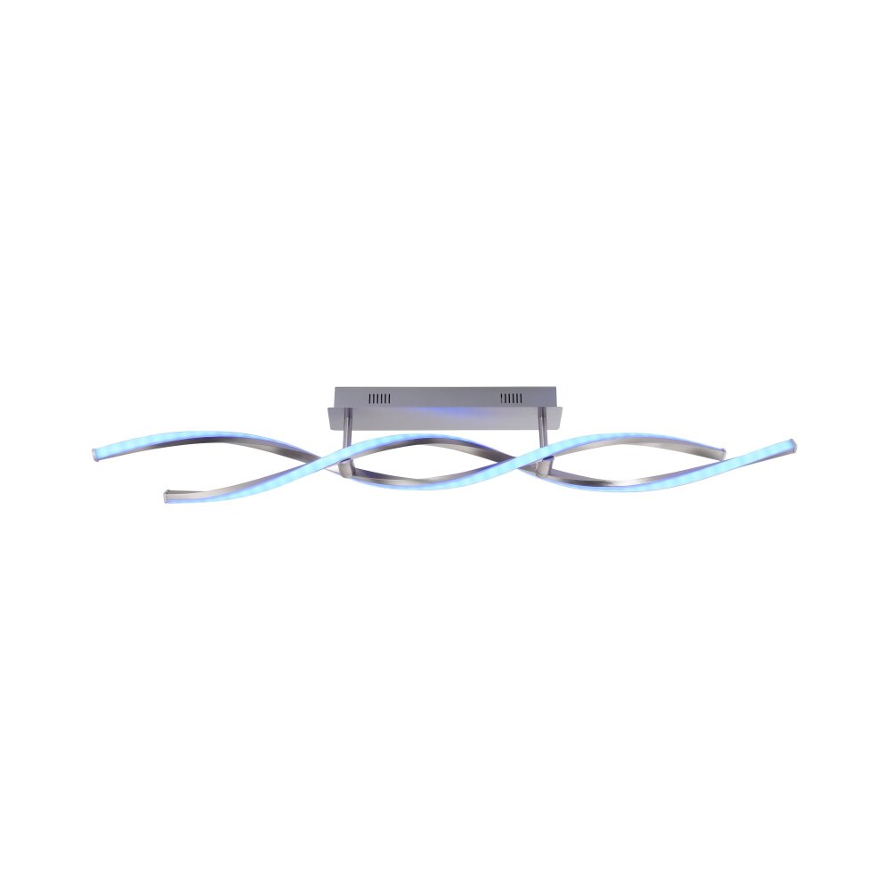 Leuchten Direkt LOLAsmart-SWING Deckenleuchte LED Stahl gebürstet, 2-flammig, Fernbedienung, Farbwechsler main product photo