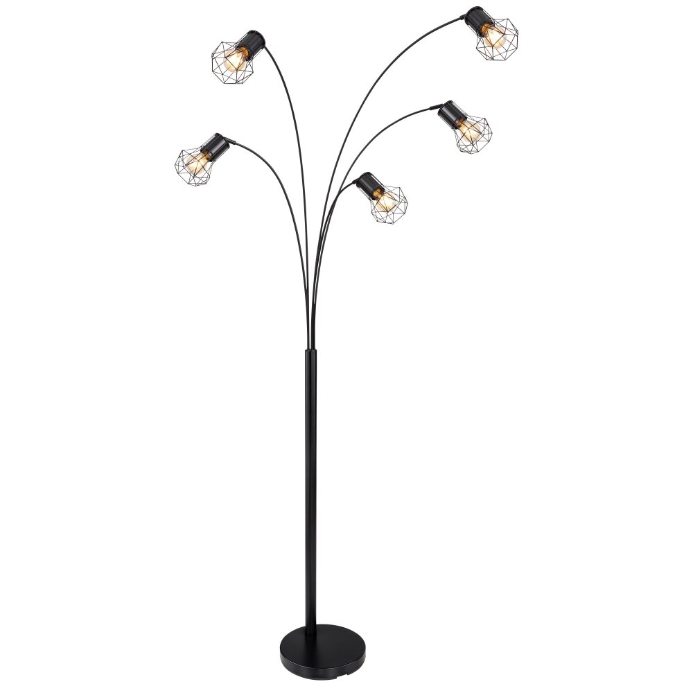 Globo PRISKA Stehleuchte Schwarz, 5-flammig main product photo
