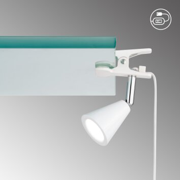 FHL easy Zirbel Klemmleuchte LED Weiß, 1-flammig