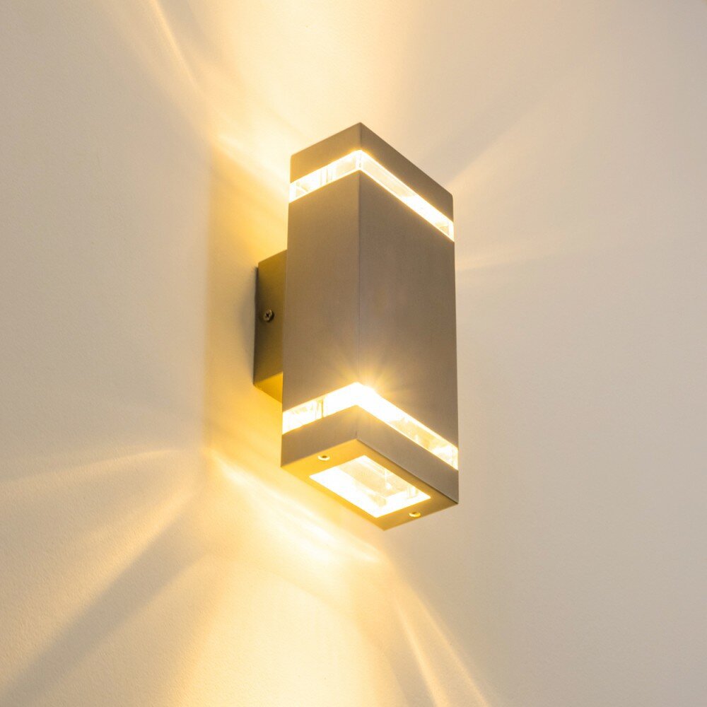Lutec Lampen Außenwandleuchte Edelstahl, 2-flammig main product photo