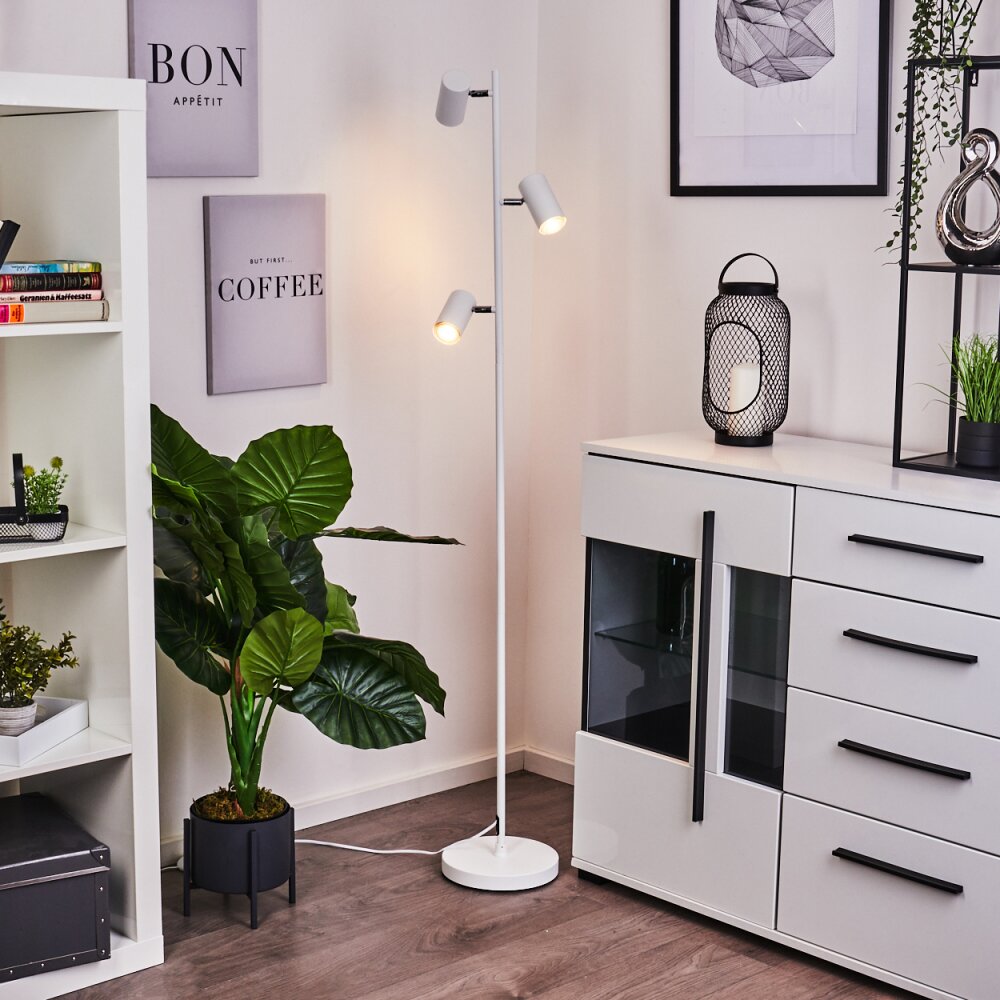 Javel Stehleuchte Chrom, Weiß, 3-flammig main product photo