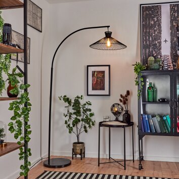 Tamins Bogenleuchte Schwarz, 1-flammig