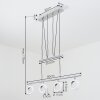 Globine Pendelleuchte LED Chrom, 4-flammig