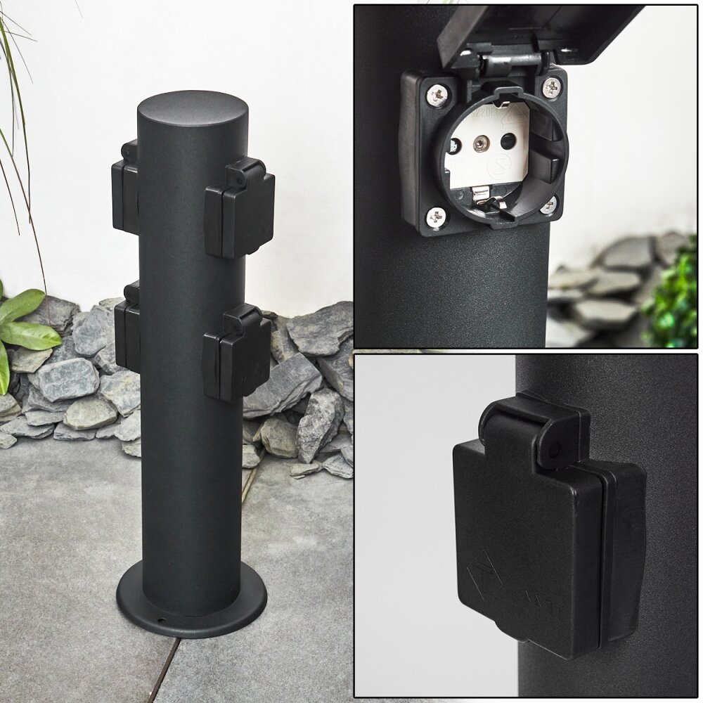 Ruti Außensteckdose Schwarz main product photo