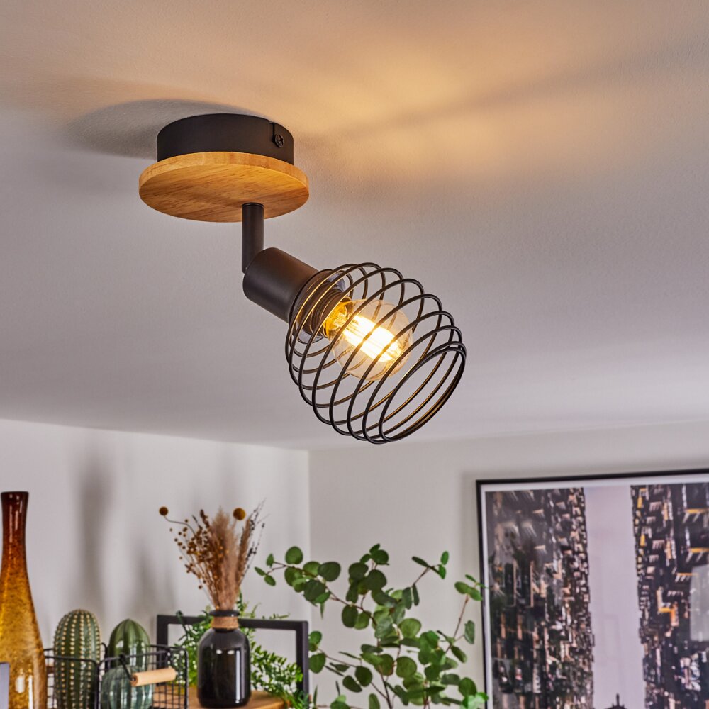 Ballis Deckenleuchte Naturfarben, Schwarz, 1-flammig main product photo