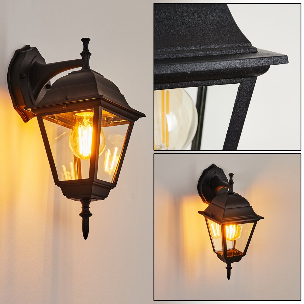 Naofe Außenwandleuchte Schwarz, 1-flammig main product photo