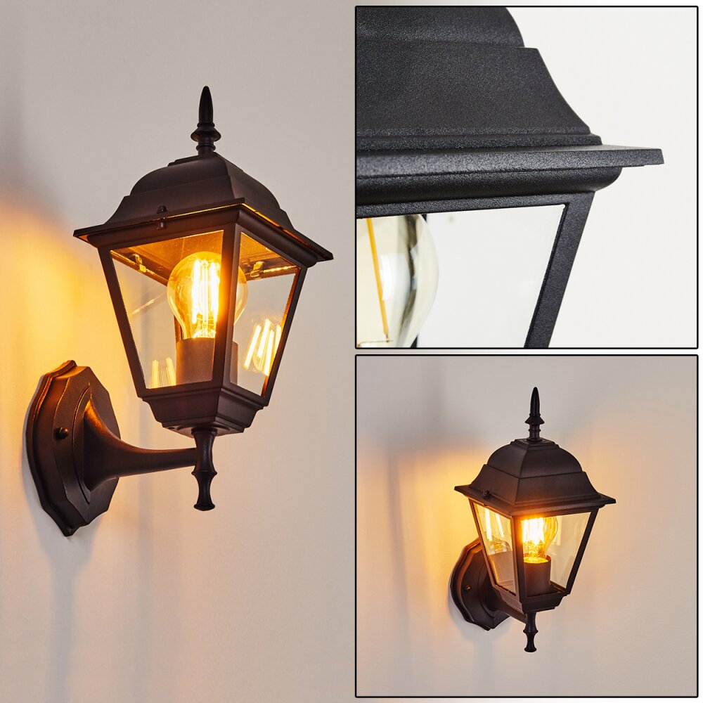 Naofe Außenwandleuchte Schwarz, 1-flammig main product photo