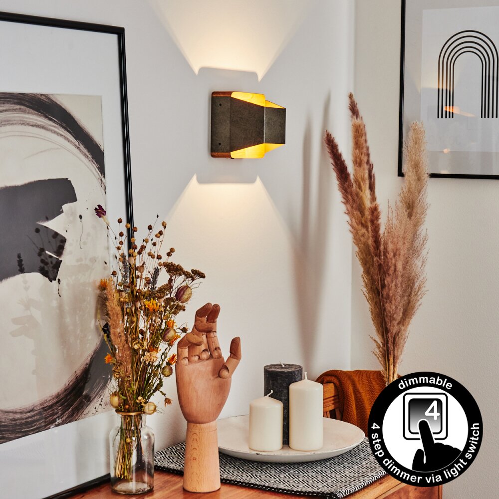 Clarens Wandleuchte LED Braun, Weiß, 1-flammig main product photo