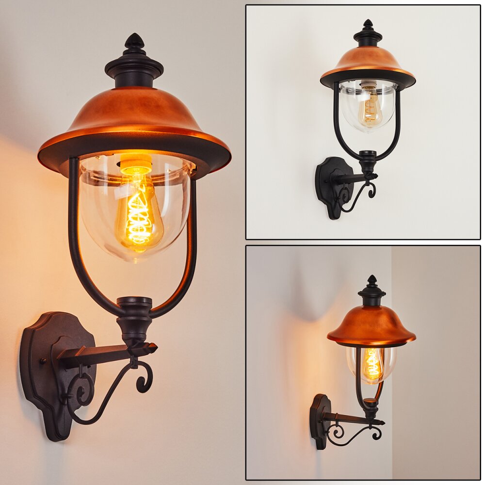 Gascon Außenwandleuchte Schwarz, 1-flammig main product photo