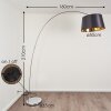Lillby Bogenstehlampe Grau, 1-flammig, Stoffschirm