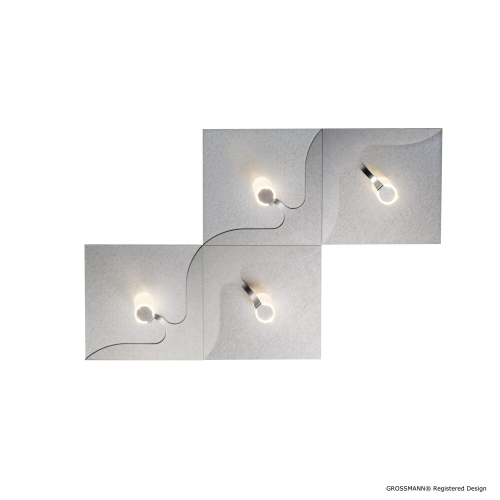 Grossmann FLOW Deckenleuchte Aluminium, 4-flammig main product photo