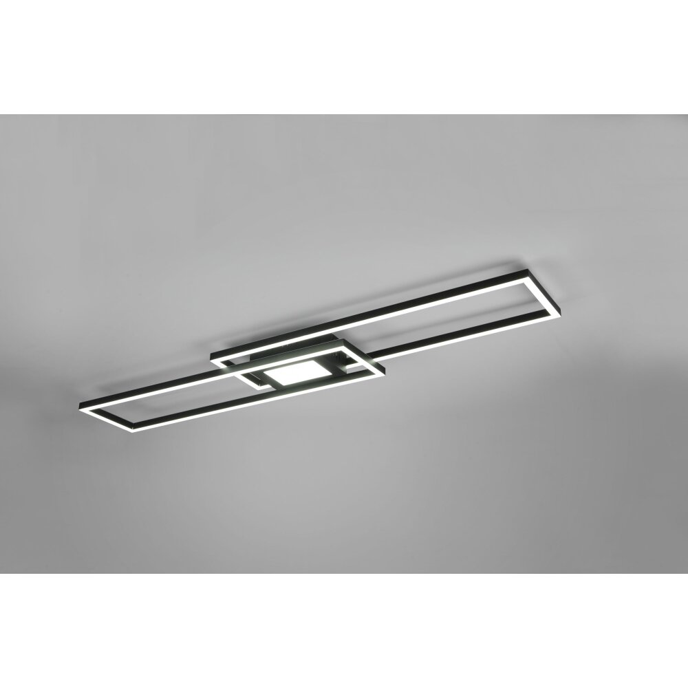 Trio Leuchten Ganado Deckenleuchte LED Schwarz, 2-flammig, Fernbedienung, Farbwechsler main product photo