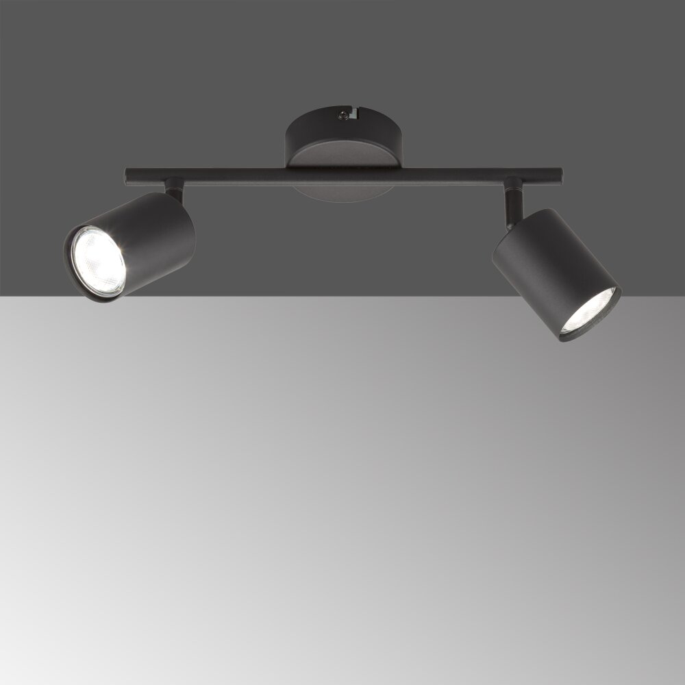 Fischer & Honsel Vano Deckenleuchte Schwarz, 2-flammig main product photo