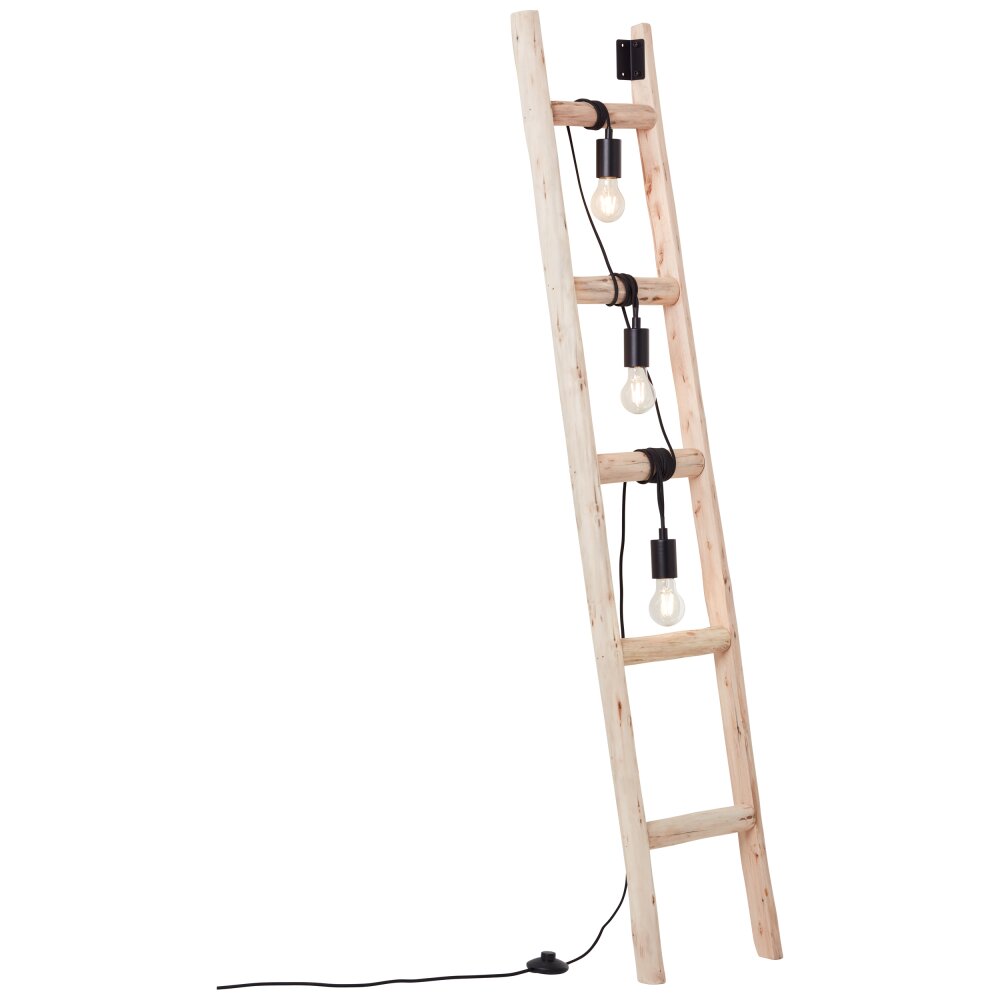 Brilliant Ladder Stehleuchte Naturfarben, Schwarz, 3-flammig main product photo