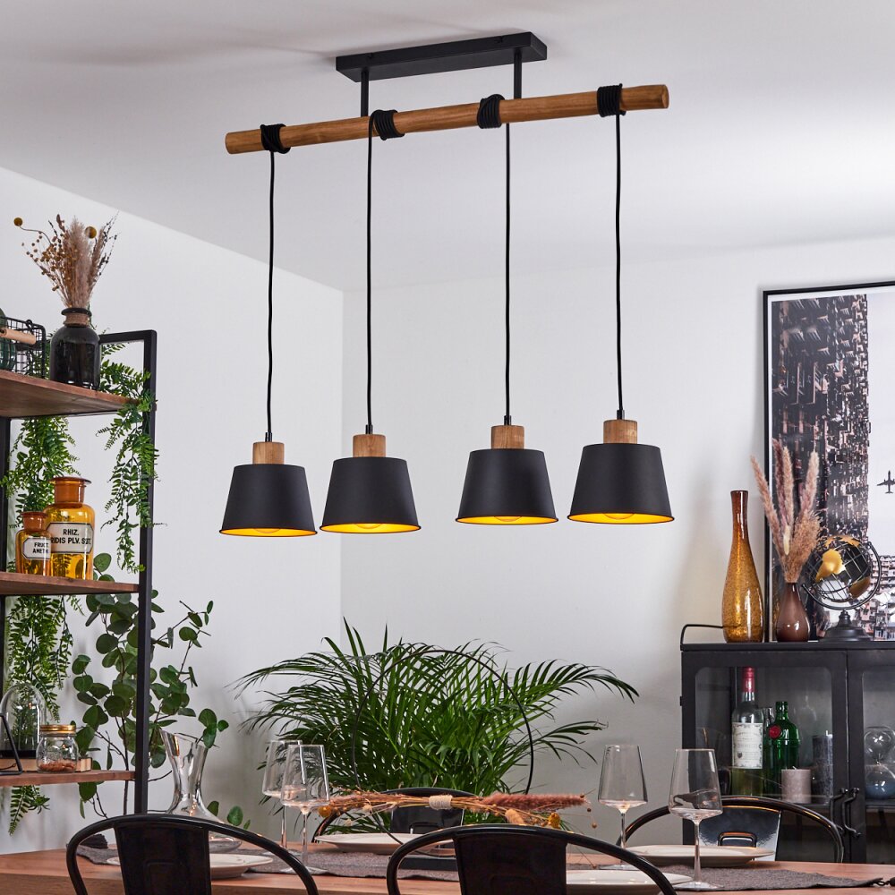 Tatodere Pendelleuchte Braun, Schwarz, 4-flammig main product photo