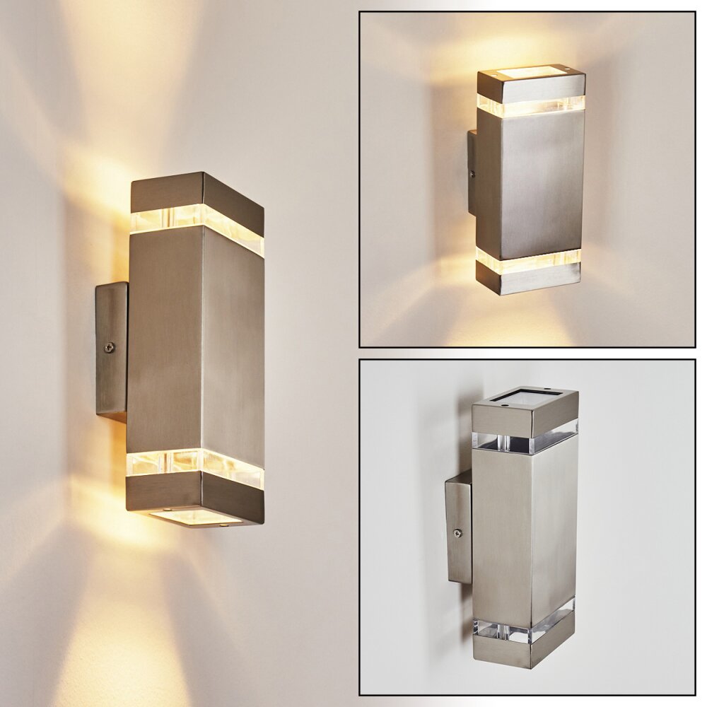 Edevik Außenwandleuchte Nickel-Matt, 2-flammig main product photo