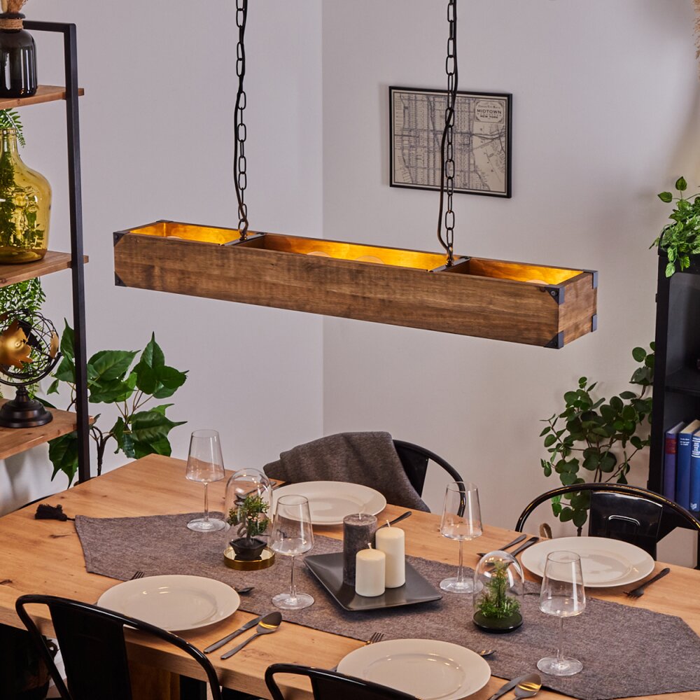 Olomouc Pendelleuchte Naturfarben, Schwarz, 4-flammig main product photo