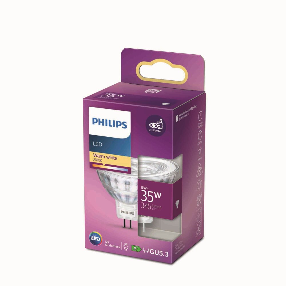 Philips LED GU5.3 4,4 Watt 2700 Kelvin 345 Lumen main product photo